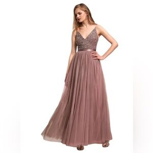 BHLDN - Avery Elegant Mauve Evening Gown Sz 10